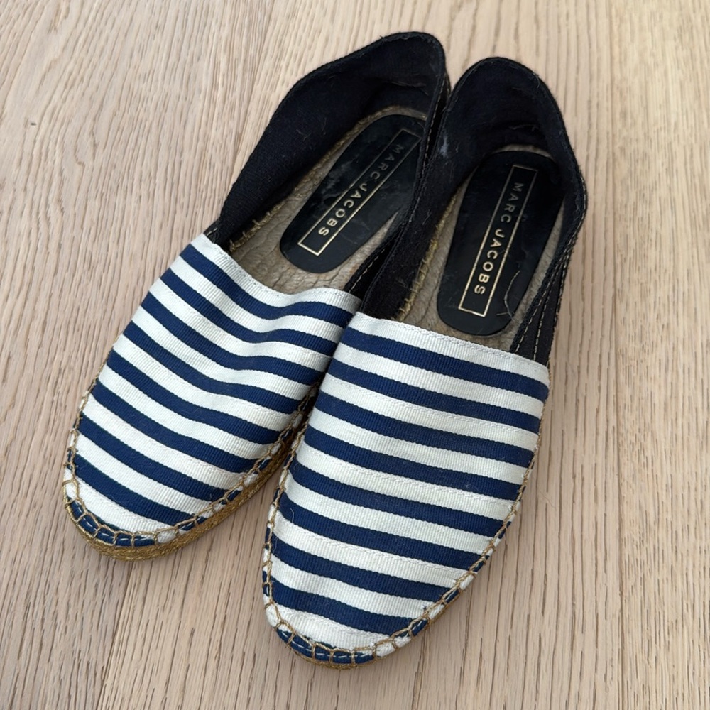 Marc Jacobs Blue Striped Espadrilles